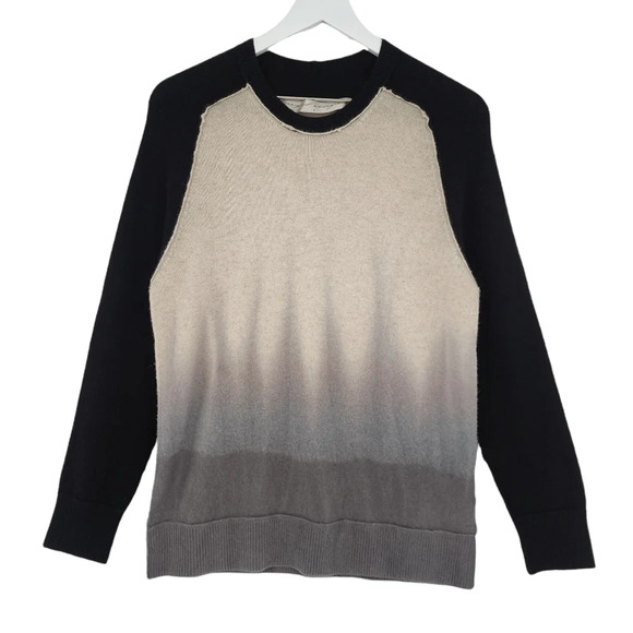Raquel Allegra Relaxed Ombre Cashmere Crew Sweater - Picture 2 of 10